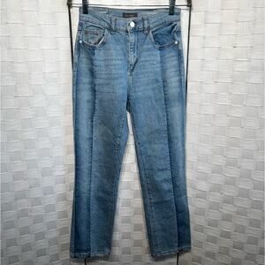 DL1961 Women's Patti Straight High Rise Vintage Jeans Size 24 Classic Denim